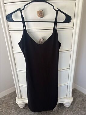 City Triangles Black Spaghetti-Strap Mini Dress